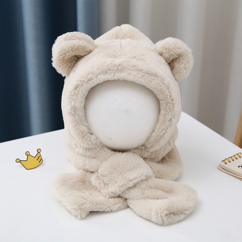 キッズフードマフラー 2IN1 マフラー フード 一体型 子ども用 おしゃれ かわいい 柔らかい 防寒 帽子 寒さ対策 冬用品 ファッション 全5色 ふわふわ 
