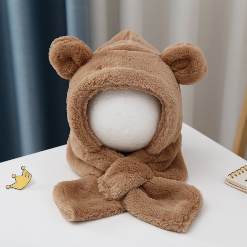 キッズフードマフラー 2IN1 マフラー フード 一体型 子ども用 おしゃれ かわいい 柔らかい 防寒 帽子 寒さ対策 冬用品 ファッション 全5色 ふわふわ 
