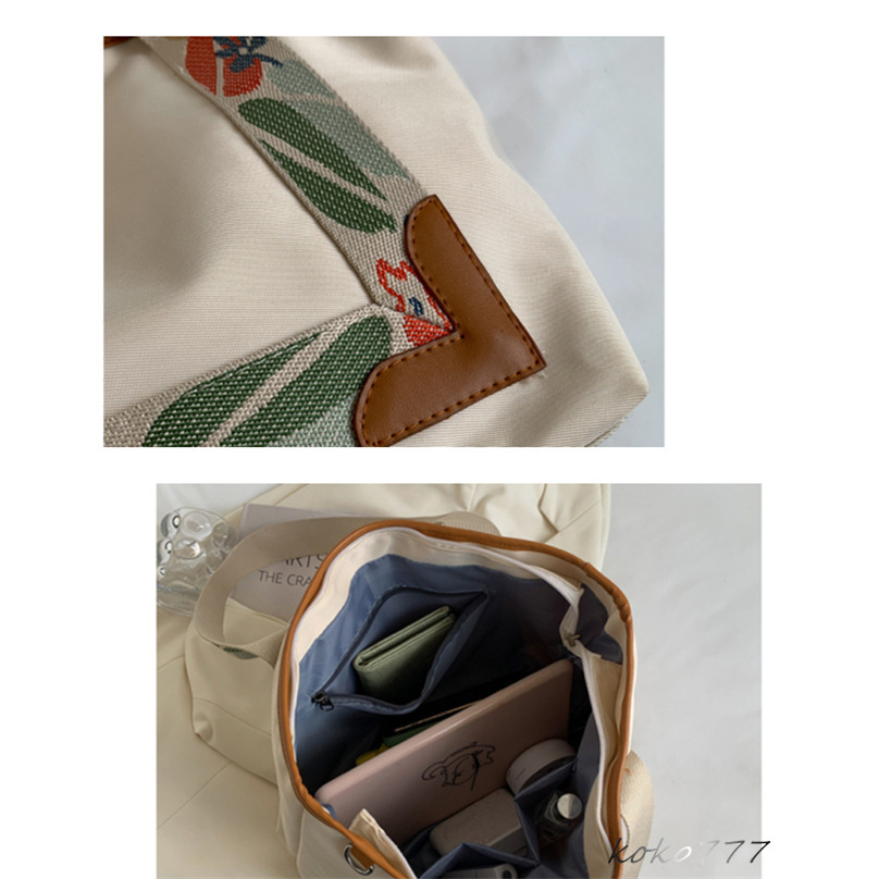 バッグ レディースかばん トートバッグ ショルダーバッグ ハンドバッグ カジュアル 花柄 女子 ワーク チャック 布鞄 通学 カバン お出掛け 通勤オシャレ 