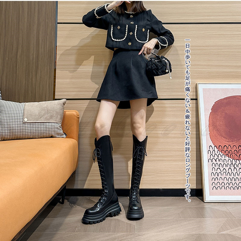 ロングブーツ レディース 。 内ボア 防寒 防水 ヒール7CM 厚底 送料無料 おしゃれ 雪 高見え シンプル 新生活 高級感 保温 お出かけ日常 雨 デート 無地 