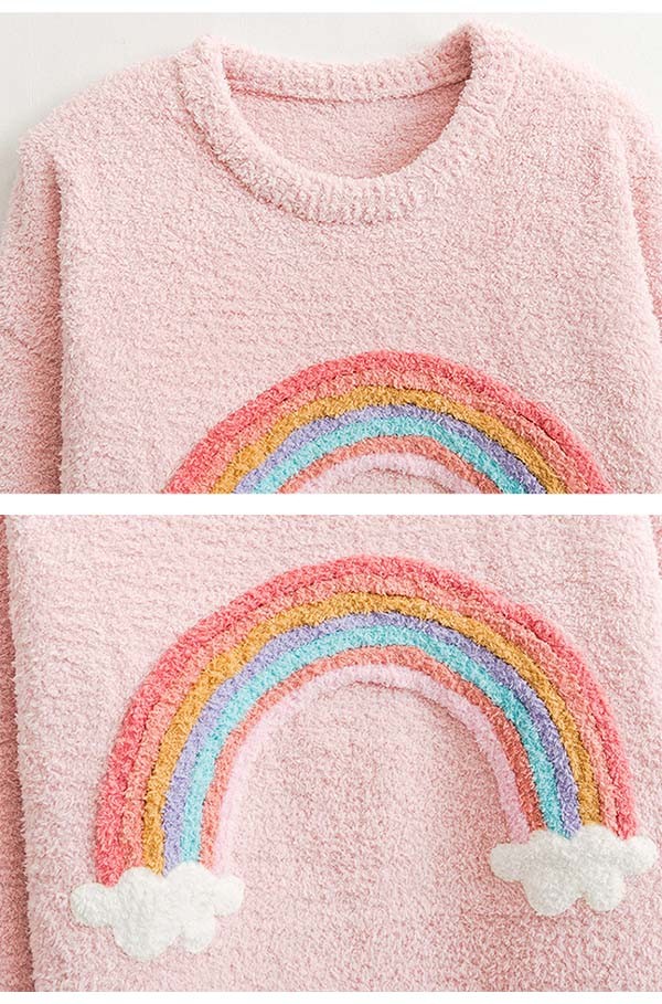 ルームウェア もこもこ パジャマ 冬 長袖 上下セット 大人用 寝巻き 部屋着 。 あったか 暖かい ふわふわ モコモコ 