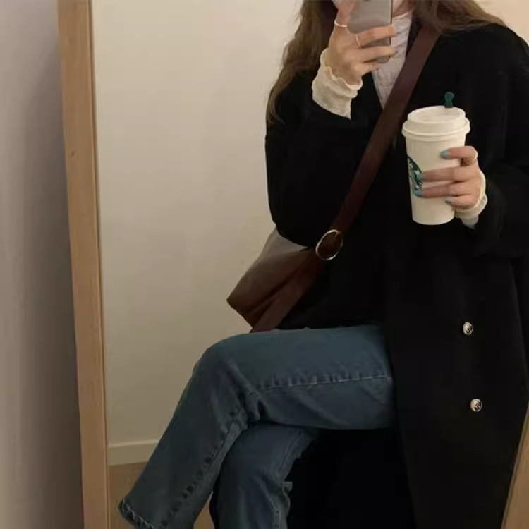 チェスターコート レディース 冬 チェスターコート ロングコート レディース アウター 冬 黒 ロング カジュアル レディース コート ダブルボタン コート 