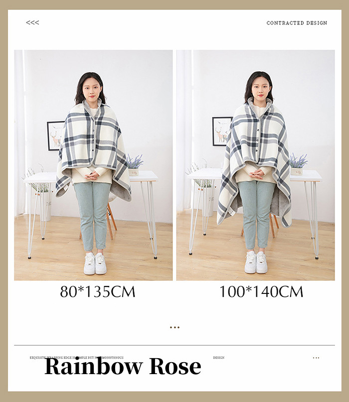 送料無料 ブランケット ひざ掛け ボタン付き ストール大判 ふわふわ ポンチョ ショート レディース 着る毛布 オシャレ 裏起毛 防寒膝かけ 毛布 北欧 肩掛け 