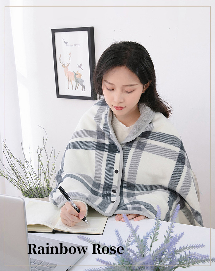 送料無料 ブランケット ひざ掛け ボタン付き ストール大判 ふわふわ ポンチョ ショート レディース 着る毛布 オシャレ 裏起毛 防寒膝かけ 毛布 北欧 肩掛け 