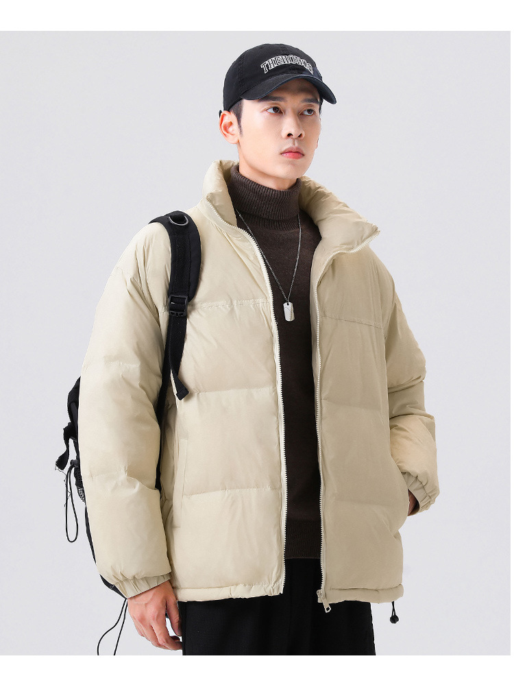 上品 中綿コート メンズ 冬 アウター 韓国風 無地 ダウンジャケット 暖かい アヒルの綿毛 厚手 カジュアル 中綿ジャケット 防寒 おしゃれ 