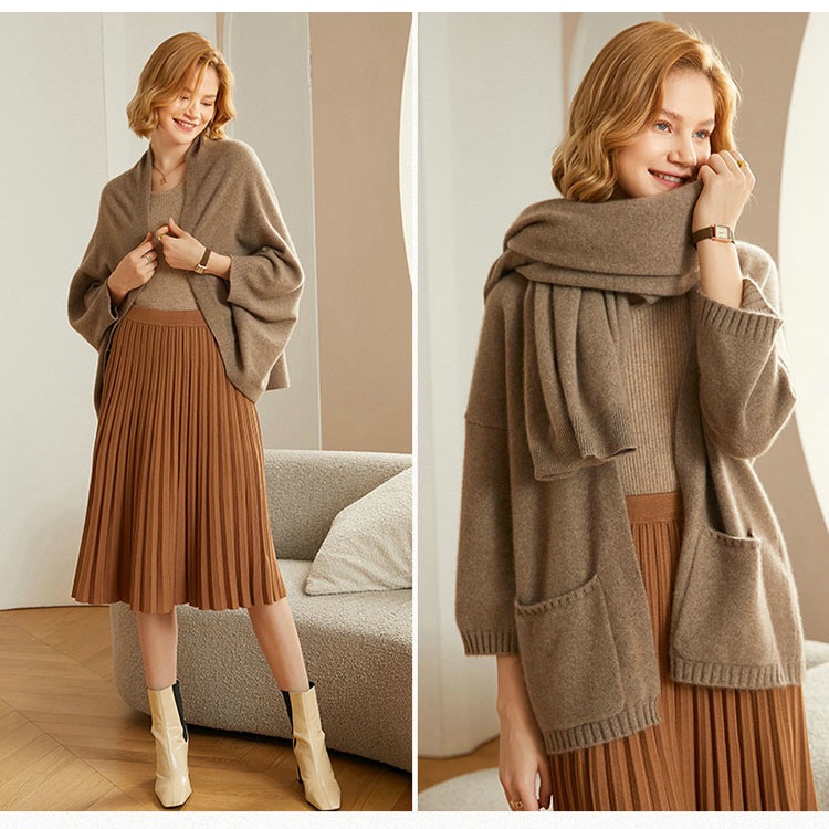 ポンチョ ケープ ウール カーディガン ショート丈 レディース コート 柔か 秋物 ドルマン おしゃれ ニットカーディガン 羽織り ストール ボレロ 春物 シンプル 