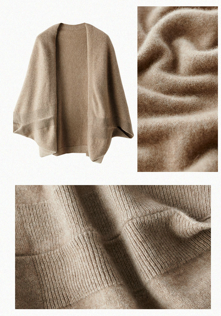 ポンチョ ケープ ウール カーディガン ショート丈 レディース コート 柔か 秋物 ドルマン おしゃれ ニットカーディガン 羽織り ストール ボレロ 春物 シンプル 