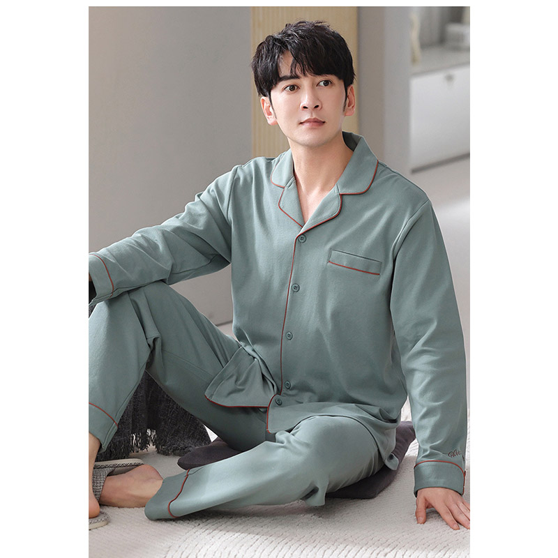 パジャマ メンズ 長袖 綿 セットアップ 春秋 パジャマ 前開き お洒落 部屋着 大人 かっこいい 紳士 ルームウェア 通気性 肌触りがいい 上下セット おしゃれ 