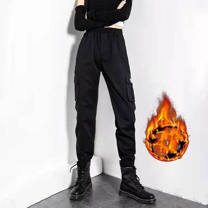 カーゴパンツ レディース 裏起毛 ワークパンツ ハイウエスト 秋冬 着痩せ おしゃれ ゆったり カジュアル ボカーゴ 