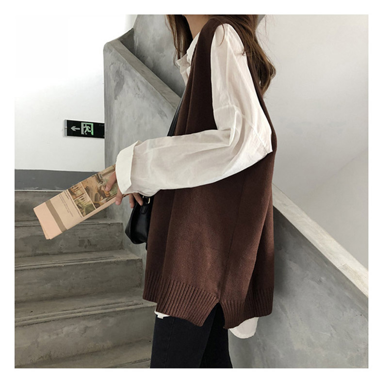 ニットベスト レディース 春 秋 プルオーバー ニット ベスト おしゃれ カジュアル 重ね着 レイヤード シンプル ノースリーブ トップス 体型カバー 着回し 