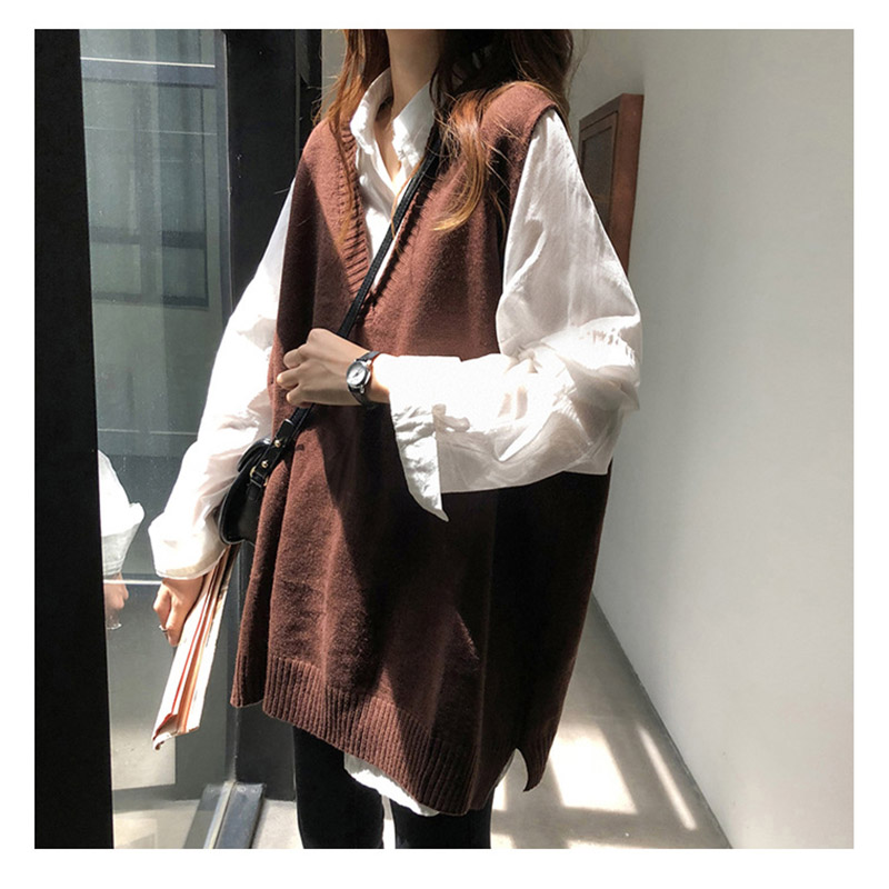 ニットベスト レディース 春 秋 プルオーバー ニット ベスト おしゃれ カジュアル 重ね着 レイヤード シンプル ノースリーブ トップス 体型カバー 着回し 