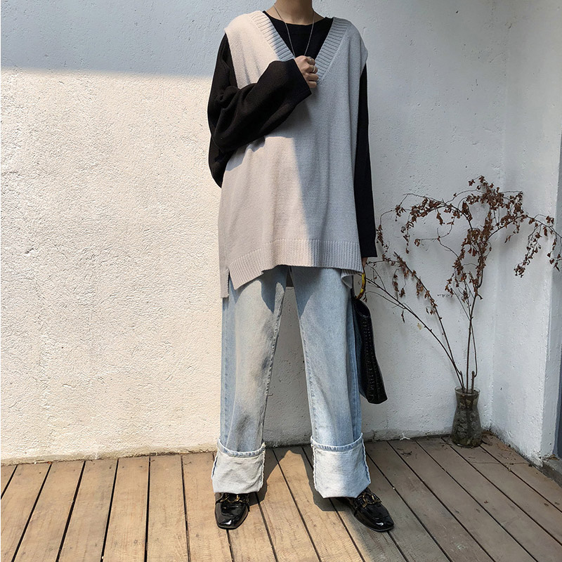 ニットベスト レディース 春 秋 プルオーバー ニット ベスト おしゃれ カジュアル 重ね着 レイヤード シンプル ノースリーブ トップス 体型カバー 着回し 