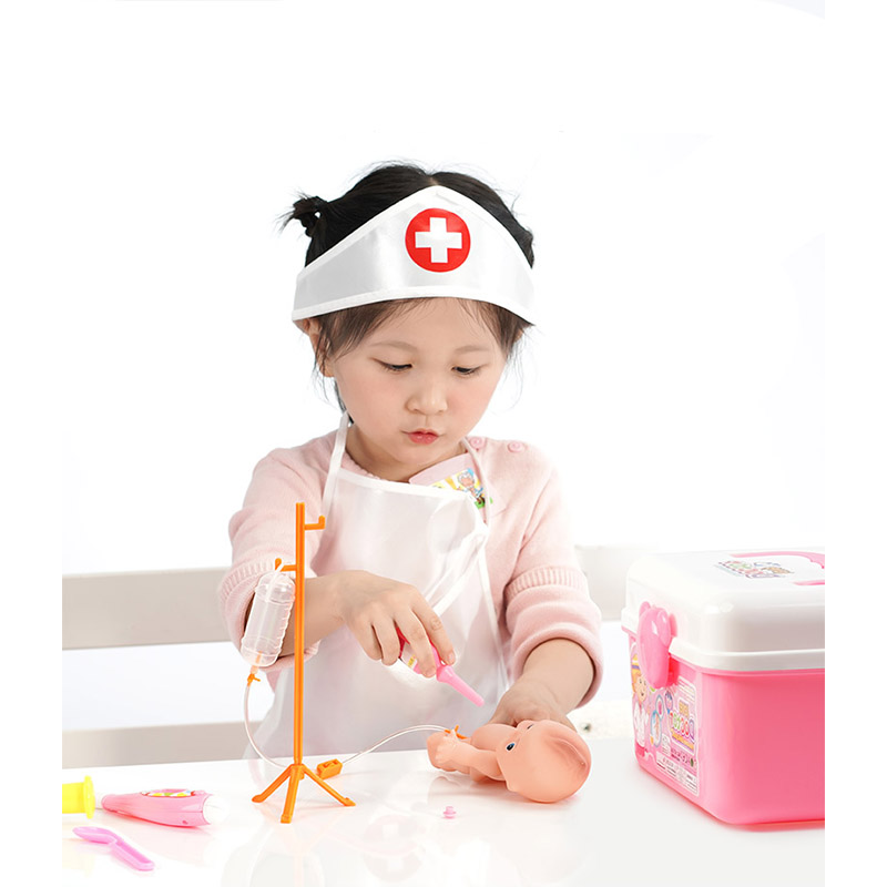お医者さんセット おもちゃ お医者さんごっこ 知育玩具 おままごと 収納ケース付き ライト 入園お祝い プレゼント 誕生日 搭載道具 