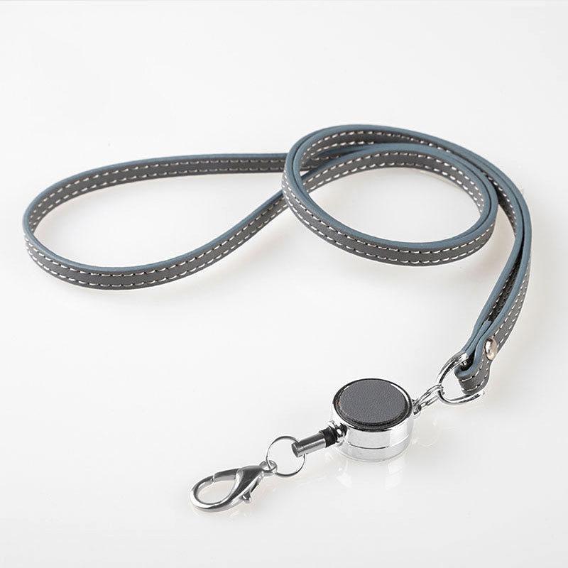 キーホルダー キーリング ストラップ リールストラップ 伸びるストラップ リールキーホルダー プレゼント 革 ストラップスマホ ギフト レザー 