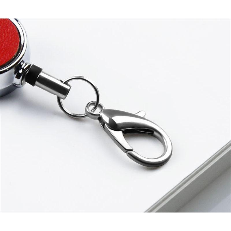 キーホルダー キーリング ストラップ リールストラップ 伸びるストラップ リールキーホルダー プレゼント 革 ストラップスマホ ギフト レザー 