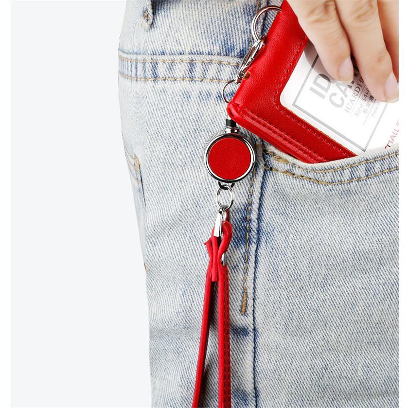 キーホルダー キーリング ストラップ リールストラップ 伸びるストラップ リールキーホルダー プレゼント 革 ストラップスマホ ギフト レザー 