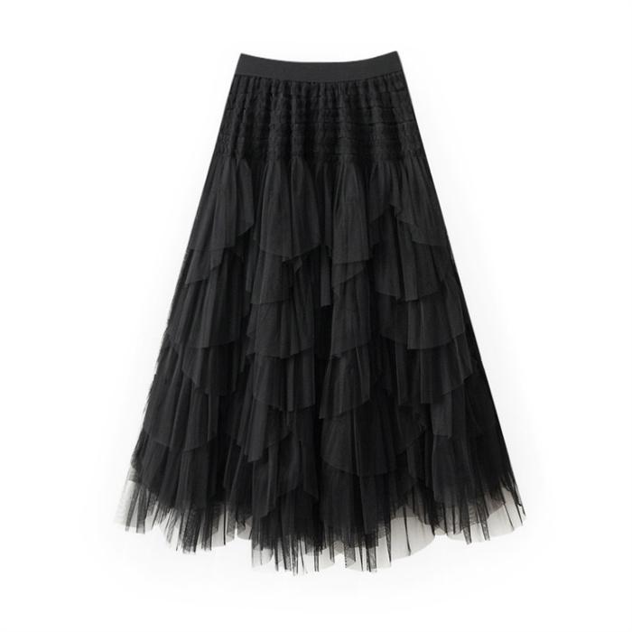 アシンメトリースカート チュールスカート レディース スカート ロング 大人 フ ロングスカート 