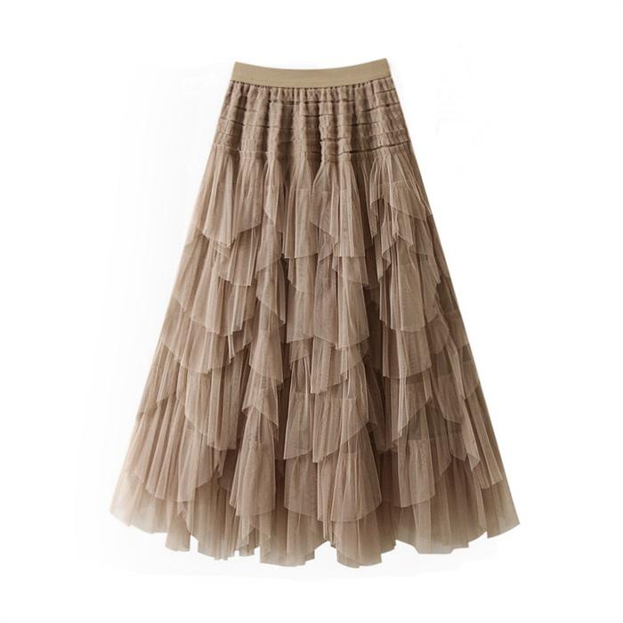 アシンメトリースカート チュールスカート レディース スカート ロング 大人 フ ロングスカート 