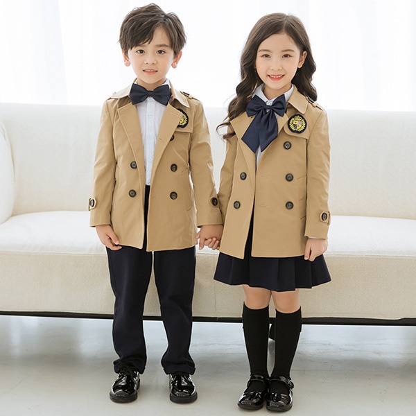 3点セット 秋冬服 学生服 子供制服 子供トレンチコート ユニフォーム キッズ通園 入園 男の子 受験 100~170 卒業式 女の子 中学生 
