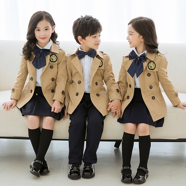 3点セット 秋冬服 学生服 子供制服 子供トレンチコート ユニフォーム キッズ通園 入園 男の子 受験 100~170 卒業式 女の子 中学生 