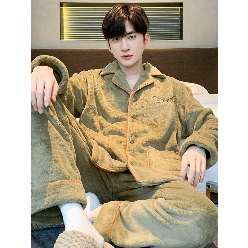 もこもこ パジャマ メンズ スウェット セットアップ 暖かい前開き おしゃれ あったか モコモコ 裏起毛 紳士用 パジャマ 冬用 長袖 ルームウェア 部屋着 