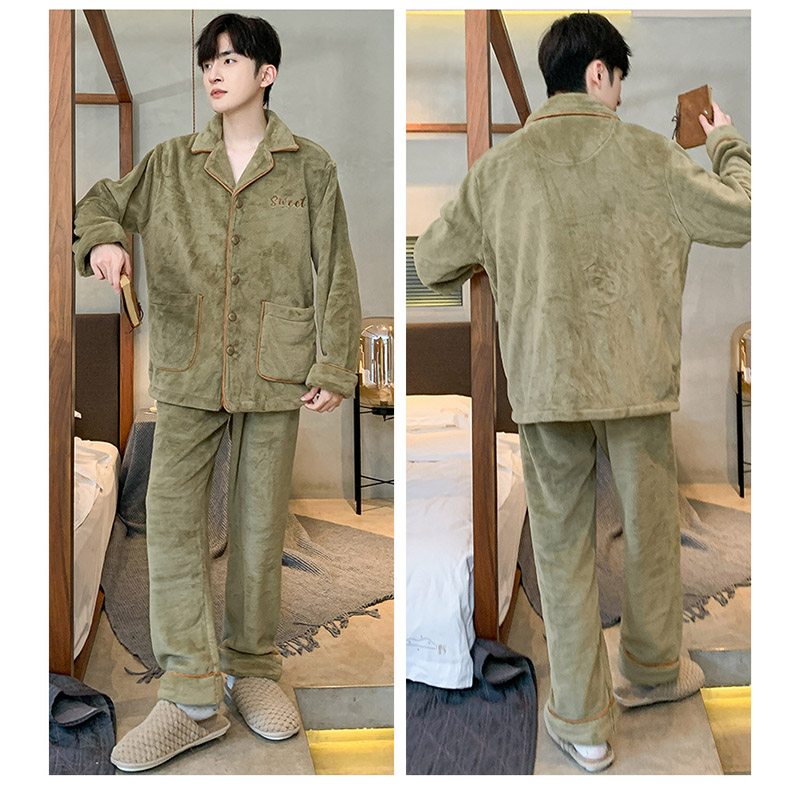 もこもこ パジャマ メンズ スウェット セットアップ 暖かい前開き おしゃれ あったか モコモコ 裏起毛 紳士用 パジャマ 冬用 長袖 ルームウェア 部屋着 