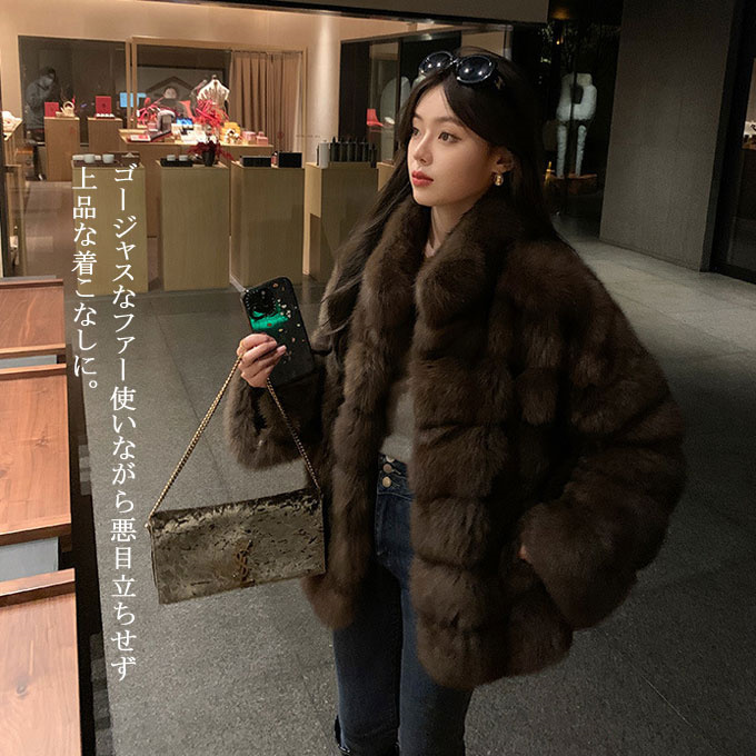 ファーコート レディース 毛皮コート ミンク レディースファー フェイクファー 大きいサイズ 暖かい 冬服 ミドル丈コート アウター 優雅 防寒 