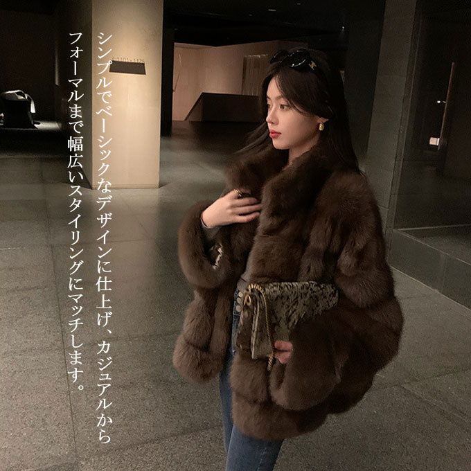 ファーコート レディース 毛皮コート ミンク レディースファー フェイクファー 大きいサイズ 暖かい 冬服 ミドル丈コート アウター 優雅 防寒 