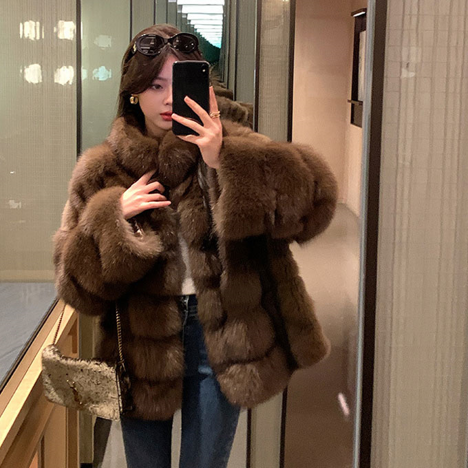 ファーコート レディース 毛皮コート ミンク レディースファー フェイクファー 大きいサイズ 暖かい 冬服 ミドル丈コート アウター 優雅 防寒 