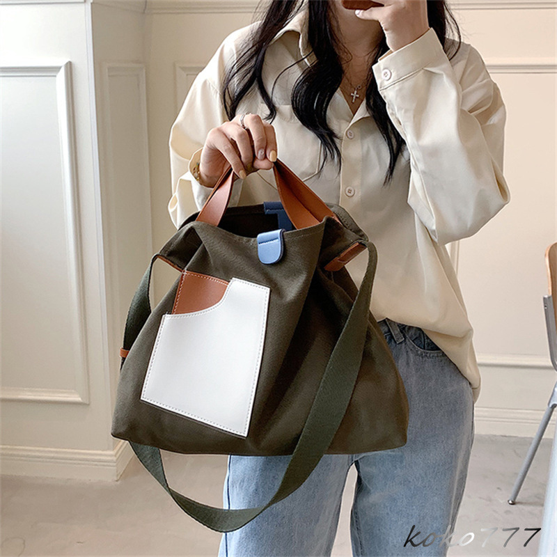 バッグ レディースかばん トートバッグ ショルダーバッグ ハンドバッグ カジュアル カバン 女子 キャンストライプ 通勤オシャレ 布鞄 通学 