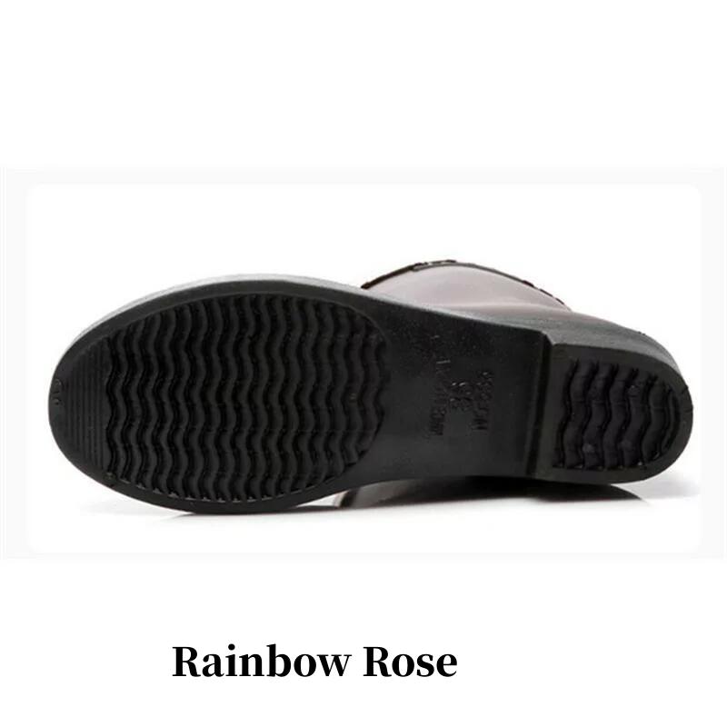 レインブーツ レインレディース ミドル丈 ショートブーツ 完全防水 長靴 通学 通勤 雨の日 雨具 雨靴 脱げない かわいい 靴 滑らない 