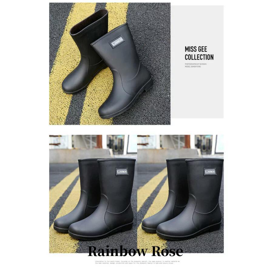 レインブーツ レインレディース ミドル丈 ショートブーツ 完全防水 長靴 通学 通勤 雨の日 雨具 雨靴 脱げない かわいい 靴 滑らない 