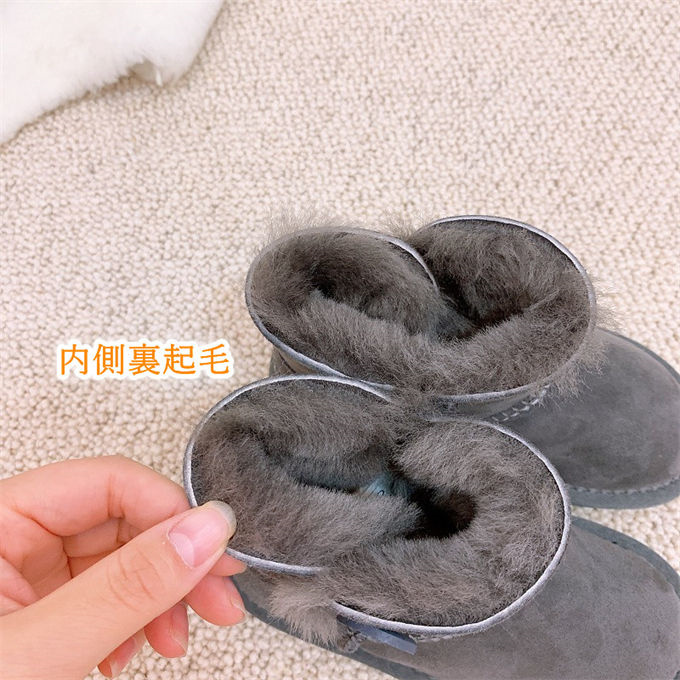 ムートンブーツ キッズ レディース 子供 子ども 女の子 冬 ショートブーツ ボアブーツ 。 スノーブーツ 親子コーデ 起毛 リアルムートン 防寒 保温 