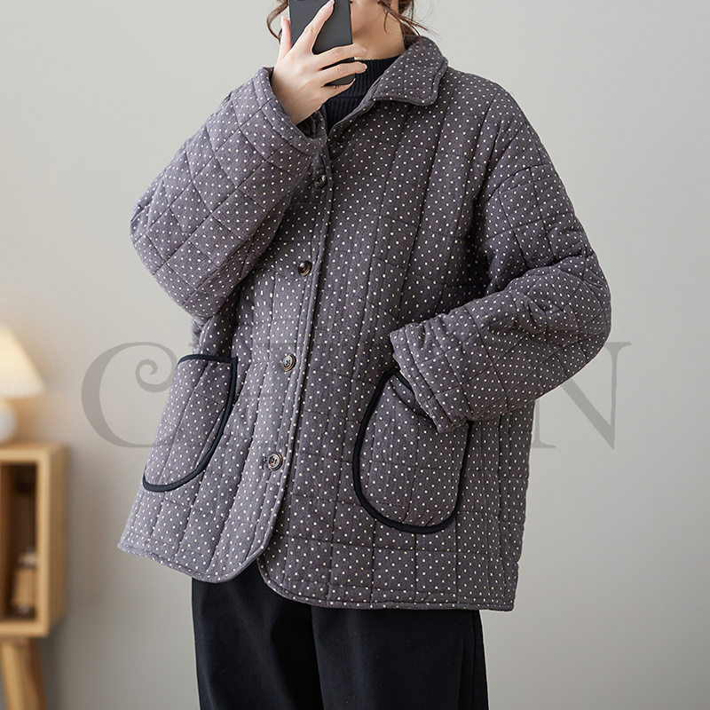 秋冬ダウンコート キルティングコート 中綿コート ショートダウンコート ダウンジャケット アウター コートノー暖かいアウター 大人 防寒コート 韓国風 