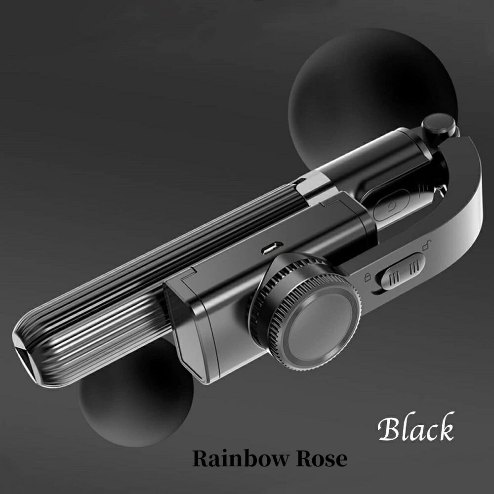 スマホジンバル スタビライザー 片手持ち単軸スタビライザー 自撮り棒 4段階伸縮 多機能BLUETOOTHリモコン付き 手ブレ 360度自動 スマホ三脚 安定撮影 手動回転 