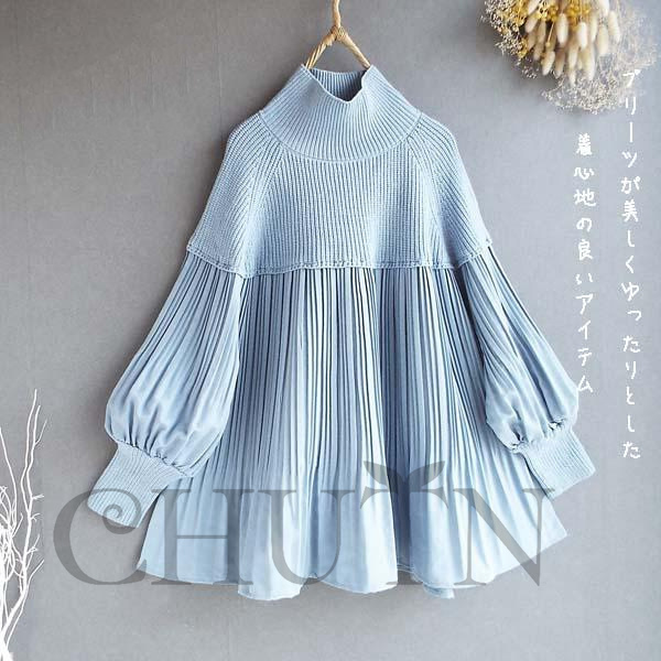 セーター レディース ニット トップス 秋冬 切り替え デザイ感 ニットセーター ゆったり コーデ ゆったり おしゃれ 韓国風 カジュアル 体型カバー トップス 