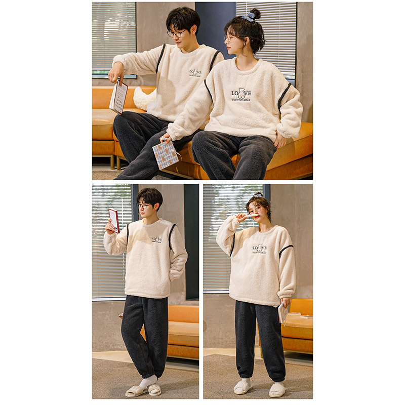 ペア パジャマ もこもこ メンズ レディース 着る毛布 フパジャマ ルームウェア 上下セットナイトウェア カップル 寝間着 冬 あったか 裏起毛 可愛い 