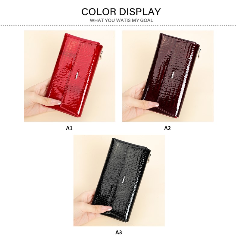 長財布 レディース 薄い スリム パステル クロコダイル柄 レザー ビジネス 大容量 シンプル 型押し 大人 オフィス 財布 かわいい 