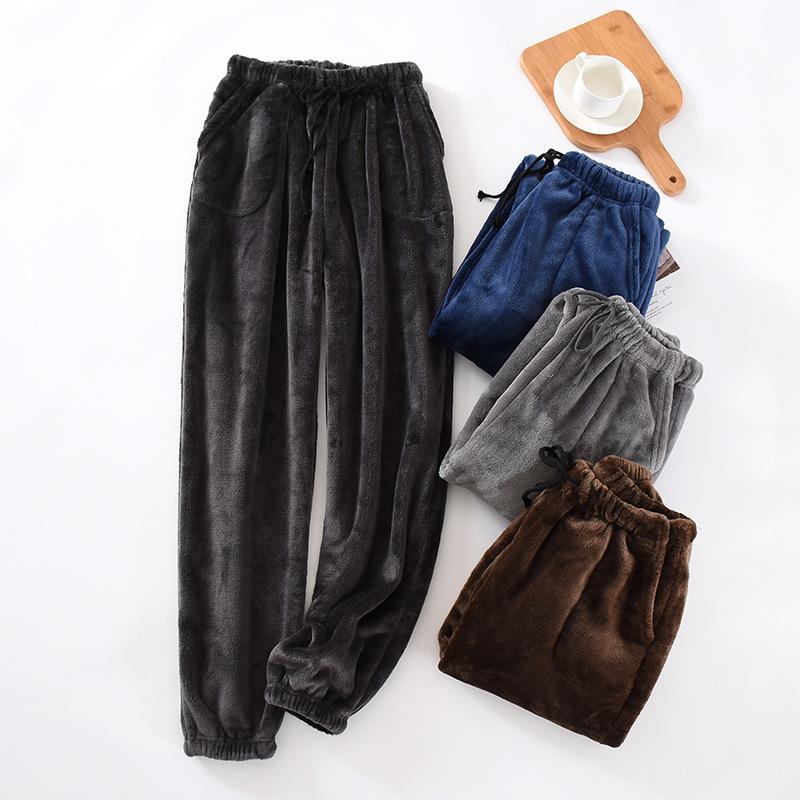 ルームパンツ パジャマ メンズ 冬 フランネル 裏起毛 もこもこ パンツ あったか メンズ ふわふわ パジャマ 冬 ルームウェア 