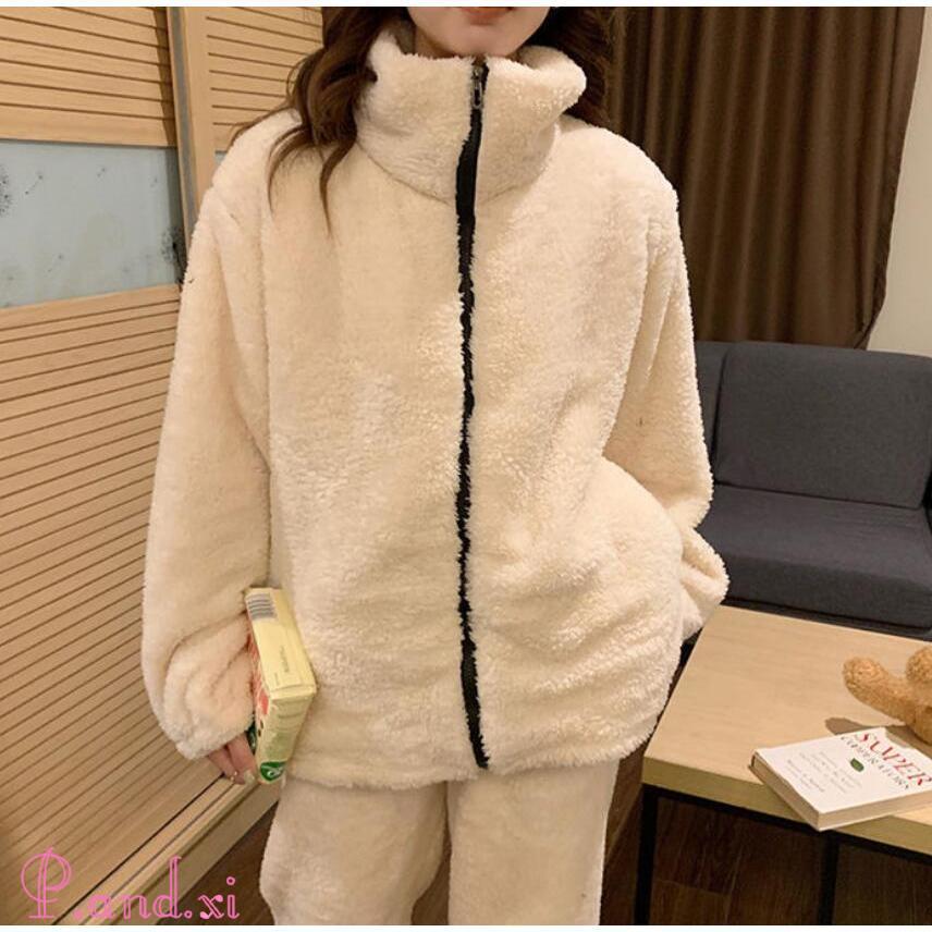 ふわふわ もこもこ 暖かルームウェア 上下セット パジャマ ルームェア 前開き 冬 レディース 着る毛布 ふわふわもこもこ 秋 長袖 