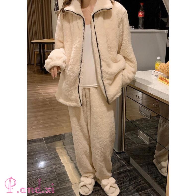 ふわふわ もこもこ 暖かルームウェア 上下セット パジャマ ルームェア 前開き 冬 レディース 着る毛布 ふわふわもこもこ 秋 長袖 