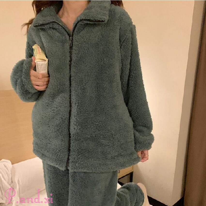 ふわふわ もこもこ 暖かルームウェア 上下セット パジャマ ルームェア 前開き 冬 レディース 着る毛布 ふわふわもこもこ 秋 長袖 