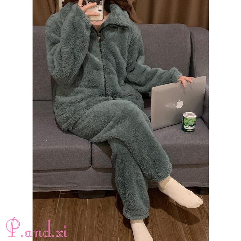 ふわふわ もこもこ 暖かルームウェア 上下セット パジャマ ルームェア 前開き 冬 レディース 着る毛布 ふわふわもこもこ 秋 長袖 