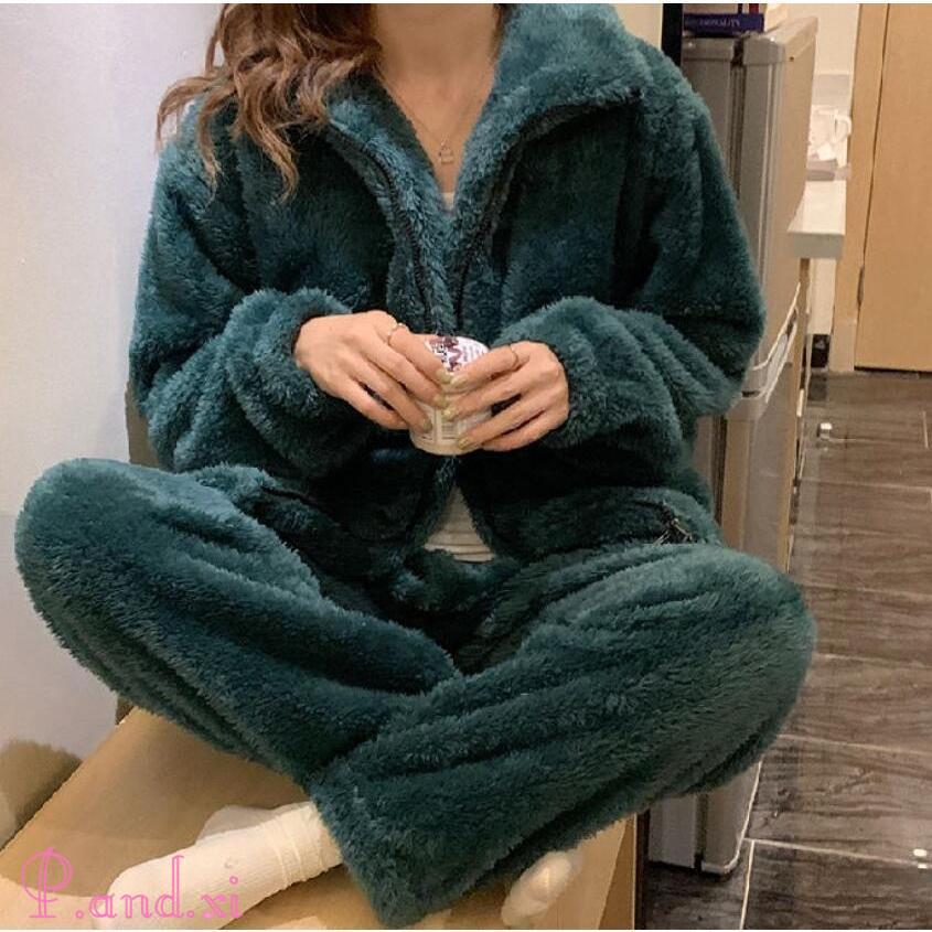 ふわふわ もこもこ 暖かルームウェア 上下セット パジャマ ルームェア 前開き 冬 レディース 着る毛布 ふわふわもこもこ 秋 長袖 