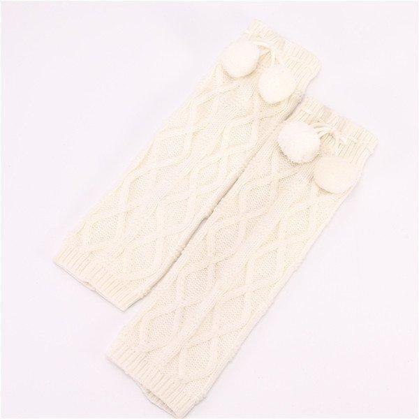 レッグウォーマー レディース 厚手 ポンポン 防寒対策 ロング丈 長め おしゃれ 柔らかい サ暖かい 足首ウォーマー シンプル 温め 