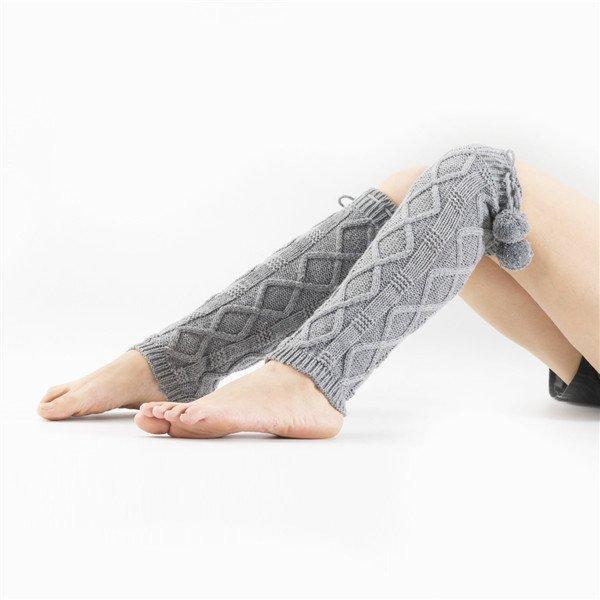 レッグウォーマー レディース 厚手 ポンポン 防寒対策 ロング丈 長め おしゃれ 柔らかい サ暖かい 足首ウォーマー シンプル 温め 