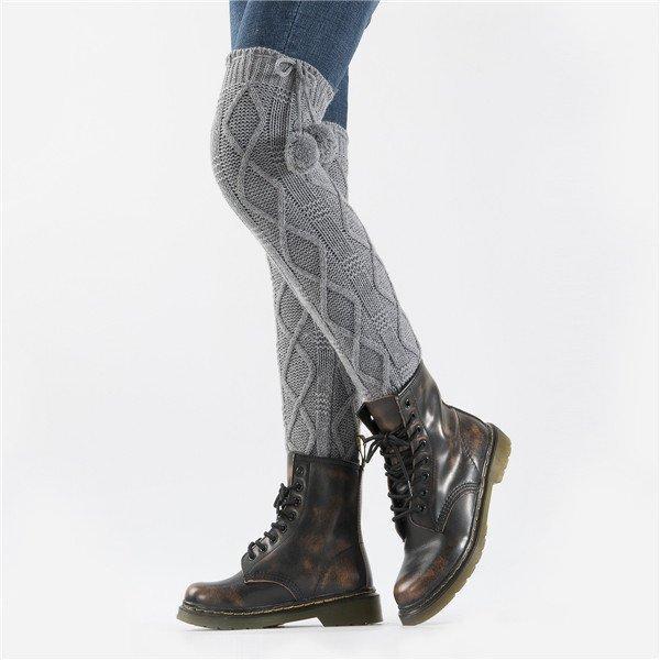 レッグウォーマー レディース 厚手 ポンポン 防寒対策 ロング丈 長め おしゃれ 柔らかい サ暖かい 足首ウォーマー シンプル 温め 