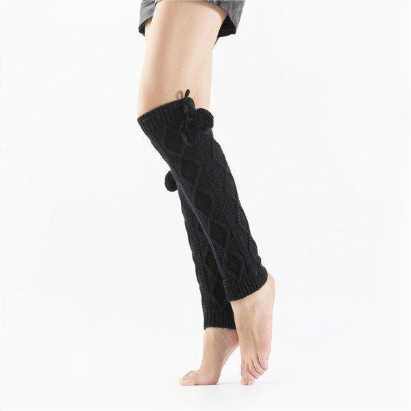 レッグウォーマー レディース 厚手 ポンポン 防寒対策 ロング丈 長め おしゃれ 柔らかい サ暖かい 足首ウォーマー シンプル 温め 