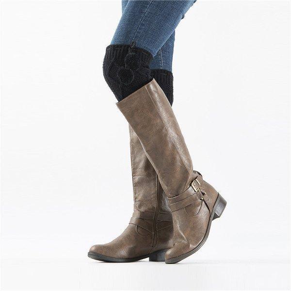 レッグウォーマー レディース 厚手 ポンポン 防寒対策 ロング丈 長め おしゃれ 柔らかい サ暖かい 足首ウォーマー シンプル 温め 