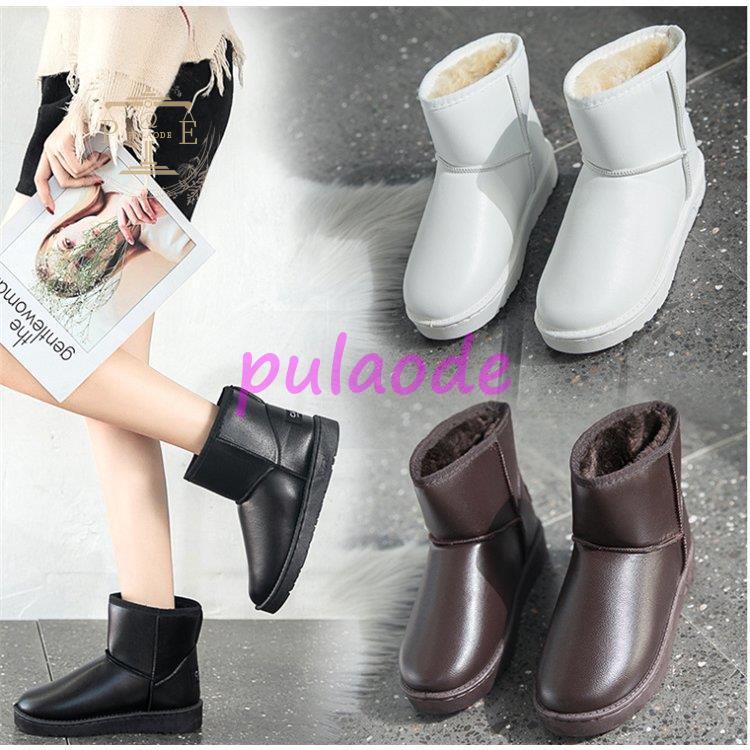 レディース スムース モカシンショートブーツ 裏ボア 裏起毛 ワークブーツ 裏起毛 秋 2021 冬ファー ファー付き 防寒靴 